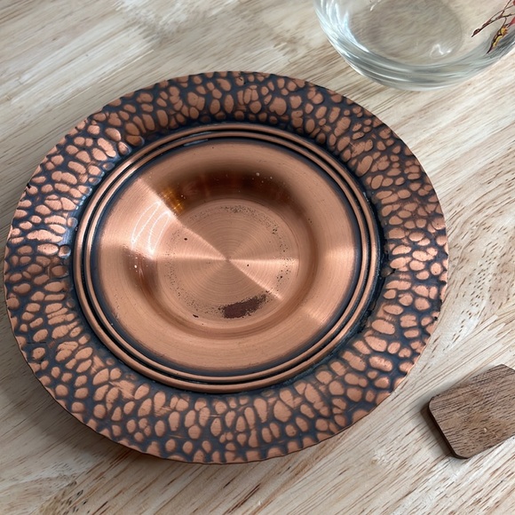 Vintage “Maple Leaf Canada” Glass and copper Jam Jar W/ Lid And Spoon and plate - Picture 6 of 11
